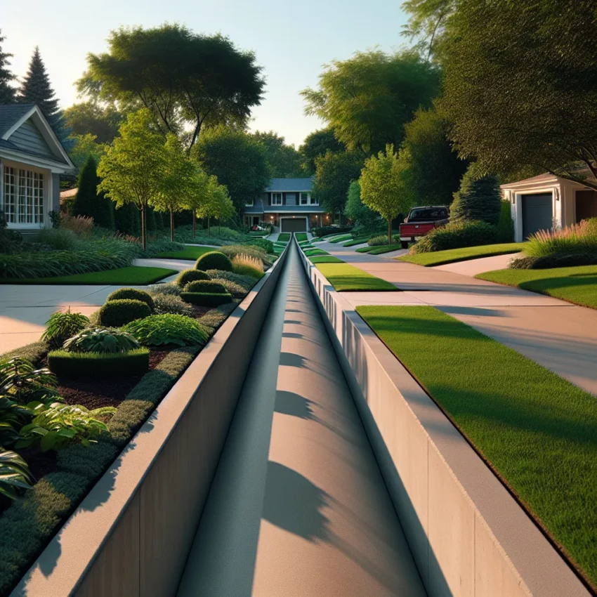 Długie betonowe kanały samochodowe – niezawodne rozwiązanie dla garażu i ogrodu